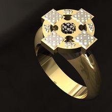 celtic ring jewelry old man symbols antiquites 3d print model - Mito3D