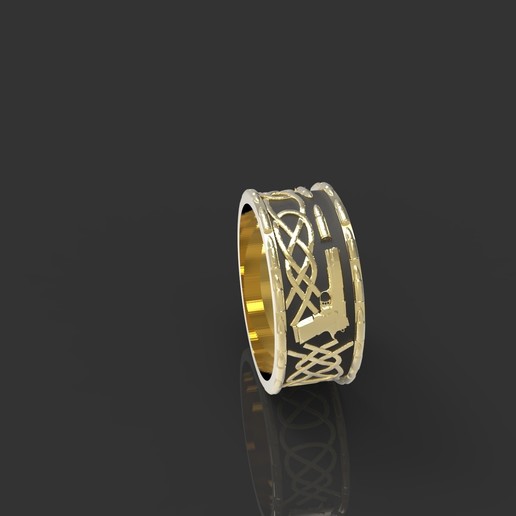 celtic ring jewelry ringlet art pistols 3D print model - Mito3D