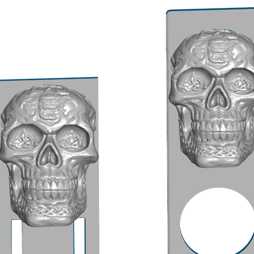 céltico crânio favoritos 2 estilos marca páginas marcador decoração 3D print model - Mito3D
