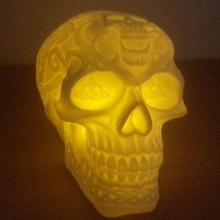 celtic skull hollow art 3d scan scanner artec candle decoration halloween lamp led light no support supportless scans replicas 3d print model - Mito3D