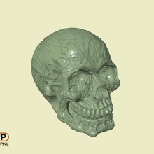 celtic skull hollow art 3d scan lamp led lighting scans replicas 3d print model - Mito3D