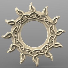 Kelt Güneş cnc Sanat Odun bas relief viking düğüm deko 3d print model - Mito3D