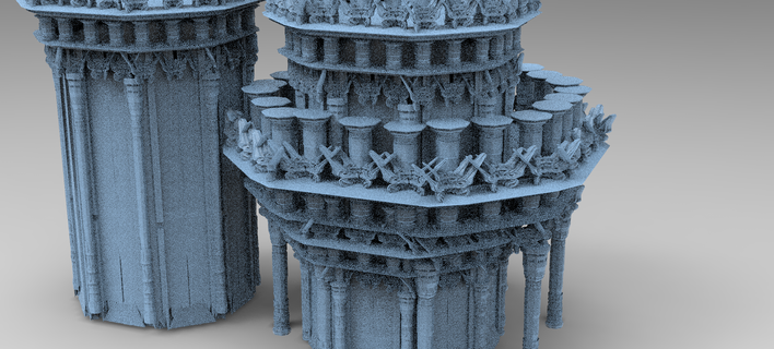 celtic tower 7 picoftheday trending monument history architectural kitbash fantasy church building bloodbourne game street eldenring 3d print model - Mito3D