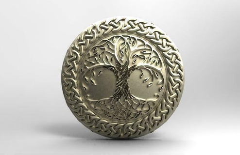 celtic tree life pendant art jewelry jewel 3d print model - Mito3D