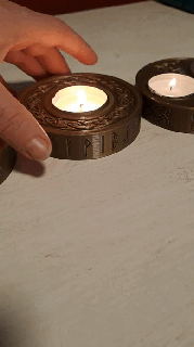 keltisch dreifach Mond Tee Licht Halter Unterstützung Wicca heidnisch kommerziell Lizenz verdreifachen Kerze Wikinger 3d print model - Mito3D