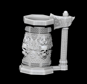 celtic viking mug holder irish vikings gift ireland beardlife celticknot ragnar pagan travel music canvas celticjewelry ragnarlothbrok jewelry 3d print model - Mito3D