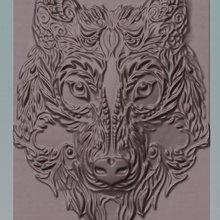celtic wolf head art animal artcam aspire milling cnc relief bas 3d print model - Mito3D