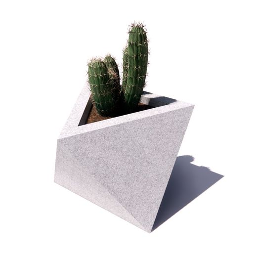 cemento maceta molde octaedro hormigón modelo geométrico hogar casa minimalista cactus suculentas 3D print model - Mito3D