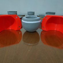 cemento esférico lata molde Arte casa decoración bricolaje 3d print model - Mito3D