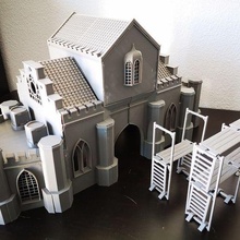 Zement Kapelle Konstruktion Rahmen Architektur viktorianisch gotisch Kirche 3d print model - Mito3D