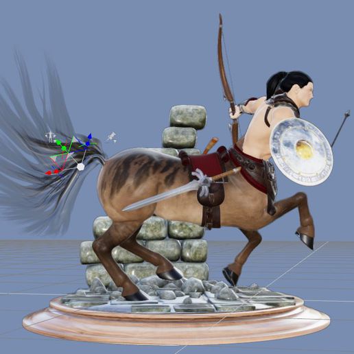 centaur Sanat mitoloji korkak kahramanca fantezi fantastik at 3D print model - Mito3D