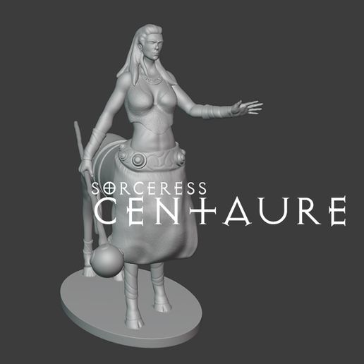 centaure sorcière rôle Jeu Hechiera donjons dragons vertu 3D print model - Mito3D