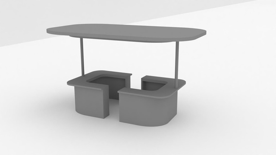 Center Rezeption Möbel 3d print model - Mito3D