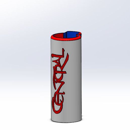 central lighter cover 3D print model - Mito3D