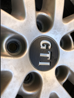 centrar gorra vw gti aleación ruedas Volkswagen rueda cubierta carcasa funda llantas tapa 3d print model - Mito3D