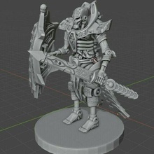 ceramehk tomba combattente 40k necron guerrieri miniatura wargaming warhammer dnd lych spada tavola Android robot scheletro 3d print model - Mito3D