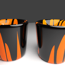 ceramic cup pair home coffee tea milk water soup kitchenware untenstill 3d print model - Mito3D