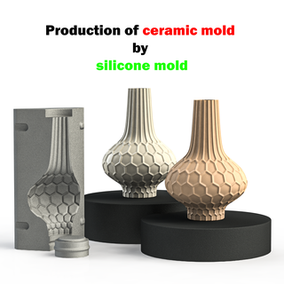 ceramic mold n2 plaster silicone vase pot ako3d 3d print model - Mito3D
