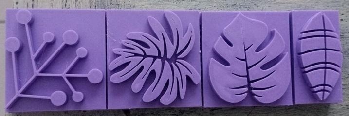 ceramic stamps combo x4 seal ceramics plant sheet art tool bas-relief 3d print model - Mito3D