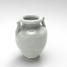 Keramik Vase dekorativ fragil geformt Innere Halle 3d print model - Mito3D