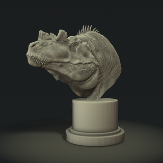 ceratosaurus nasicornis - bust impresion3d dinosaur creature printing 3d print model - Mito3D