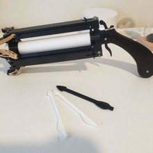 cerbero semi auto revolver balestra meccanico pistola fionda Mechanical_toys 3d print model - Mito3D