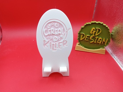 cereal killer travel phone stand 3d print model - Mito3D