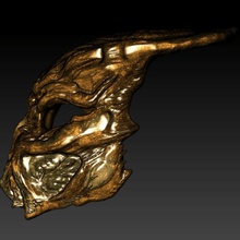 ceremonial depredador de la máscara art alien 3d print model - Mito3D