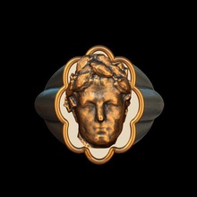 cesar bronzo anello d'argento gioielli moda mensring roma impero 3d print model - Mito3D