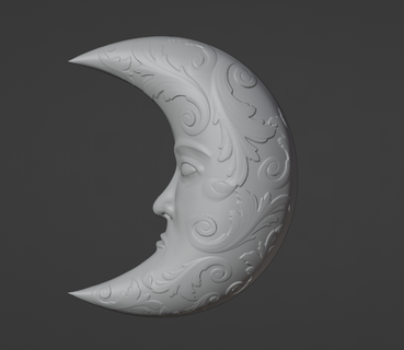 cescente Luna mezzaluna 3d print model - Mito3D