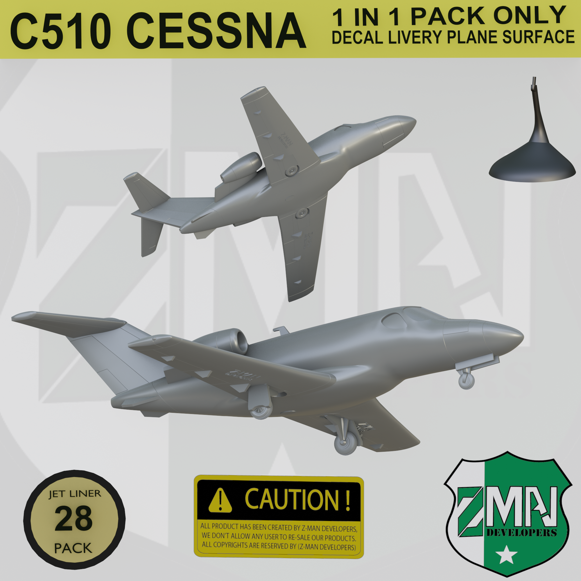 Cessna c510 v1 Spiel Jet Privat Flugzeug 1 200 sla fdm zmanora Rafael Böe 3D print model - Mito3D