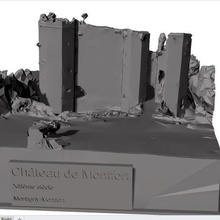 ch teau montfort architecture castle ruins topography 3d print model - Mito3D