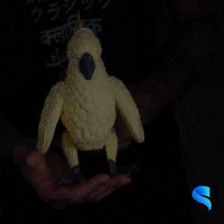 cha too cacatúa articulado pájaro animal rebote divertido coleccionable 3d print model - Mito3D