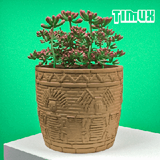 chachapoyas pot - ancient peruvian culture design planter succulent cactus vase decoration autoctona peru minipot ornament pencil holder garden pachamama mother earth 3d print model - Mito3D