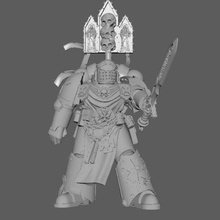 chadded dark crusader art modelli warhammer 40k space marine nero templari 3d print model - Mito3D