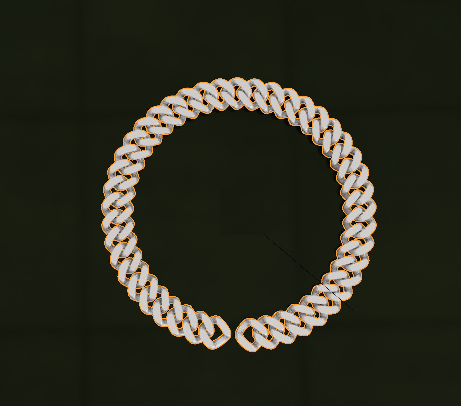 chain jewelry shackles chains 3D print model - Mito3D