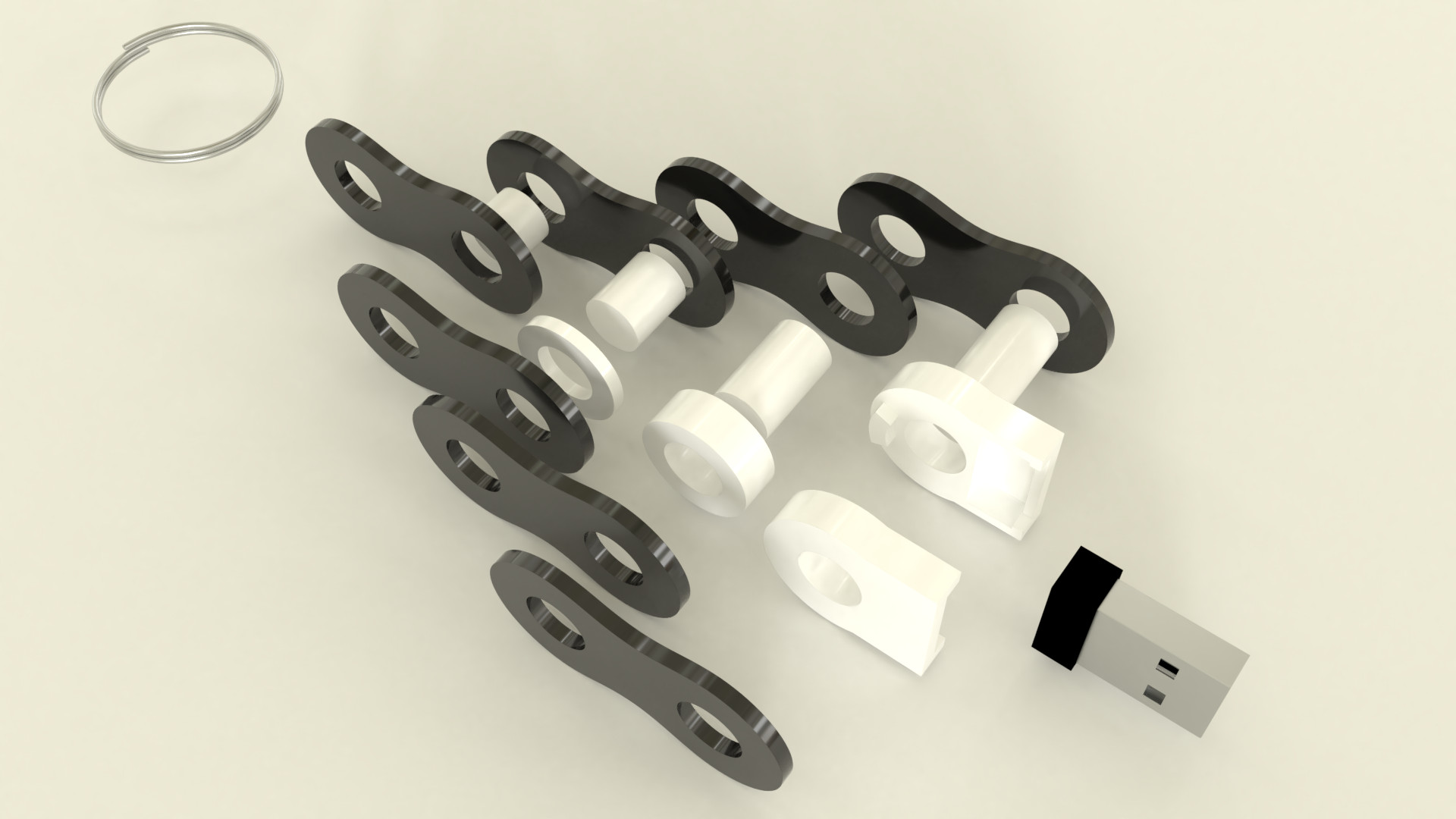 cadena caso funda mini USB dongle b soporte nano destello manejar 3D print model - Mito3D