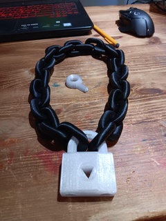 catena collare serratura 3d print model - Mito3D