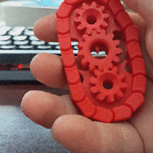 chaîne engrenages agiter fileur gadget jouet 3d print model - Mito3D