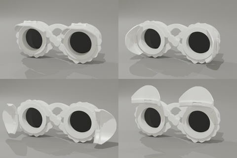 Kette Brille Unendlichkeit Mechanismus Steampunk Cosplay 3d print model - Mito3D