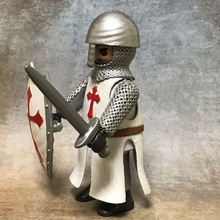 enviar braços medieval exército personalizadas escala figura playmobil jogos brinquedos arte brinquedo cavalheiro capacete miniaturas casa boneca 3d print model - Mito3D