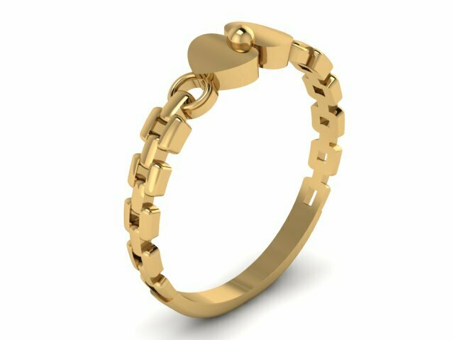 chain mens gold diamond ring designs 3d printable modelch 3D print model - Mito3D