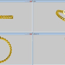 cadena anillo cubano collar diseño joyería anillos 3d print model - Mito3D