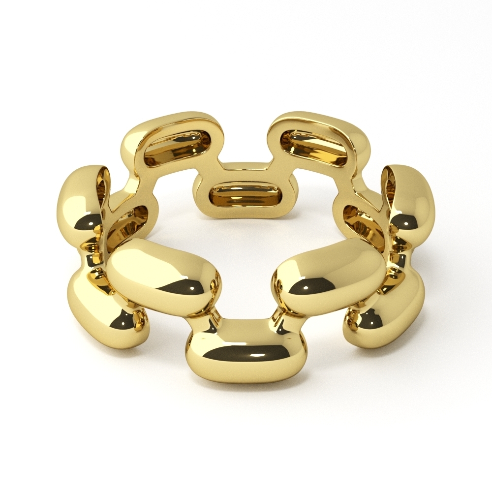 anel ouro dourado prata esterlina branco ródio projeto moda presente imprimível 3D print model - Mito3D