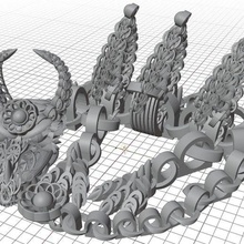 chaîne bague dragon défi 3d print model - Mito3D