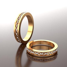 chain ring jewelry alliance wedding jewellry jewellery 3d print model - Mito3D