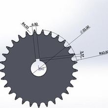 la cadena de rueda dentada varios 3d print model - Mito3D