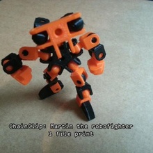 chainclip martin robofighter vari giunto a sfera costruzione kit la geometria giocattoli 3d print model - Mito3D