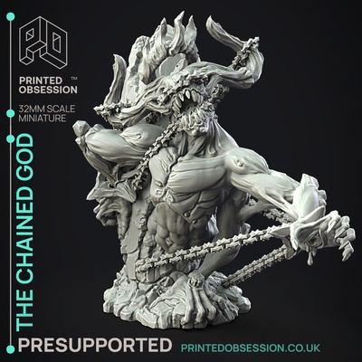 encadenado dios dioses presupuesto ilustrado estadisticas 32mm escala dnd d mazmorras dragones miniatura mesa juego pionero rpg criatura monstruo 5e fantasía guerra cadena 3d print model - Mito3D