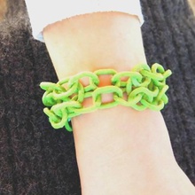 cotta di maglia braccialetto gioielli art bracciale a catena easy print stampabile regalo 3d print model - Mito3D